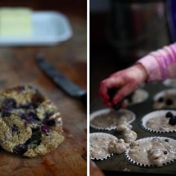 BLUEBERRY-BANANA MUFFINS WITH SPELT FLOUR