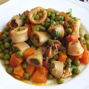 Cuttlefish With Peas And Carrots