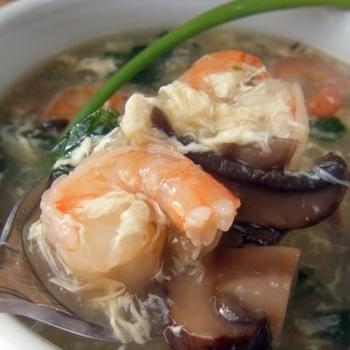 Shrimp & Veggie Egg Drop Soup- Quick & Easy!