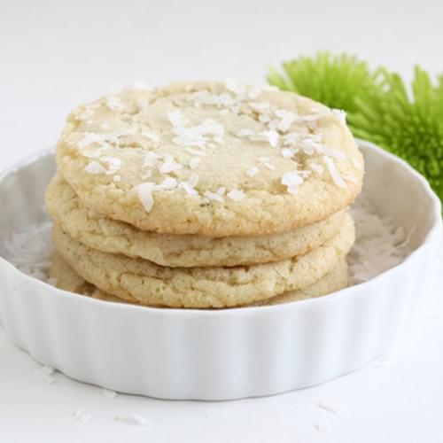 Chewy Lime and Coconut Sugar Cookies