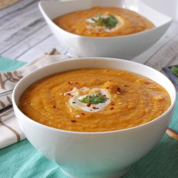 Moroccan Carrot Red Lentil Soup