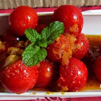 Pakke Tamatar /Ripe Stuffed Cherry Tomatoes