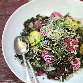 Sprouted Wild Rice and Beet Salad