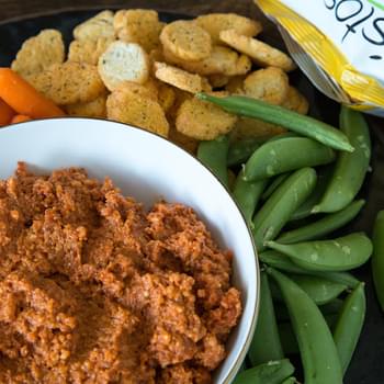 Roasted Red Pepper Dip with TWISTOS Asiago Flavored Baked Snack Bites