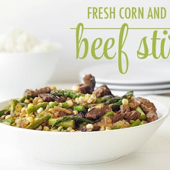 Fresh Corn and Asparagus Beef Stir-Fry