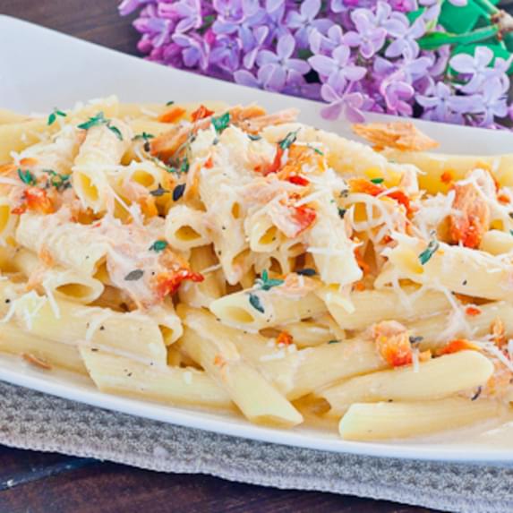 Penne with Cream and Smoked Salmon