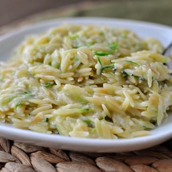 Toasted Orzo with Peas and Parmesan