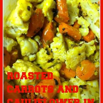 Roasted Carrots And Cauliflower In Mustard Sauce
