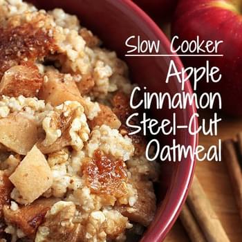 Slow Cooker, Apple Cinnamon Steel-Cut Oatmeal