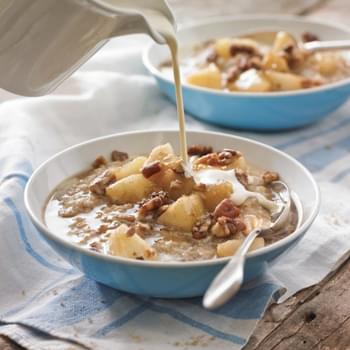 Steel-Cut Oats with Honeyed Pears and Glazed Pecans