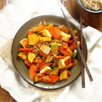 Tofu, Veggie and Kimchi Stir-Fry