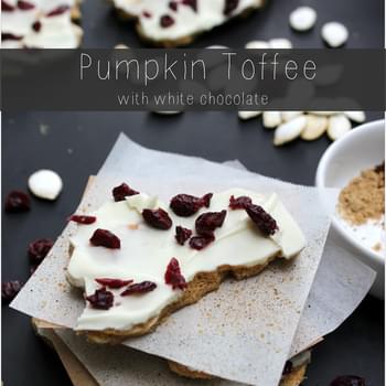 Pumpkin Toffee with White Chocolate | bring fall back a little early with this treat