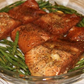 Cracked Pepper Salmon and Roasted Green Beans...