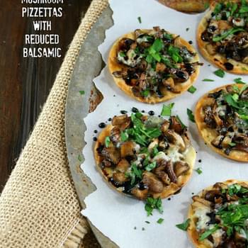 Mushroom Pizzettas with Reduced Balsamic