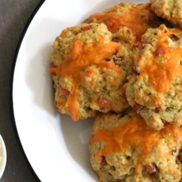 Ham, Cheddar and Chive Scones