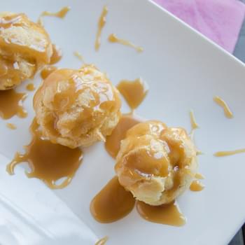 Apple Pie Profiteroles with Salted Caramel