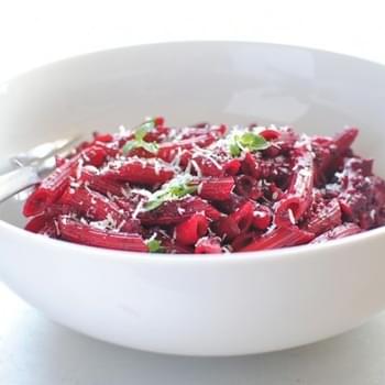 Penne Pasta in a Roasted Beet Sauce
