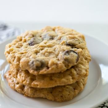 Oatmeal-Dark Chocolate Chip & Coconut Cookies