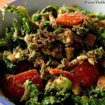 Raw Kale Salad w/ Avocado & Tomato