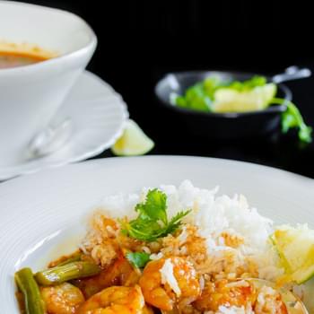 Prawns and Asparagus in Creamy Coconut Curry