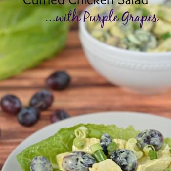 Curried Chicken Salad with Black Grapes