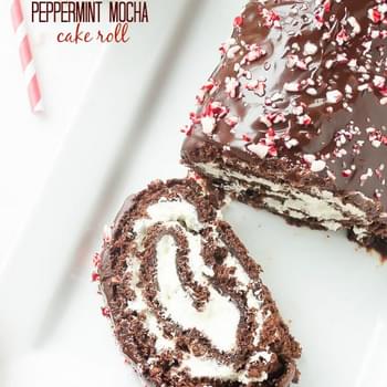 Peppermint Mocha Cake Roll