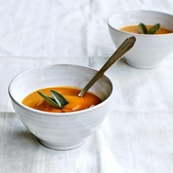 Sweet Potato & Pear Soup With Sage
