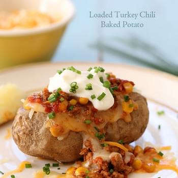 Loaded Turkey Chili Baked Potato