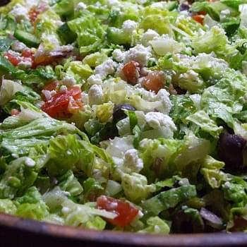 Chopped Vegetable Salad w/ Feta & Olives