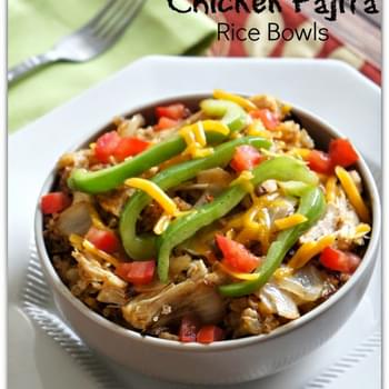 Recipe for Slow Cooker Chicken Fajita Rice Bowls