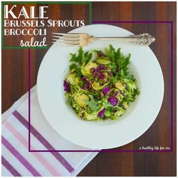 Kale Brussels Sprout Broccoli Salad