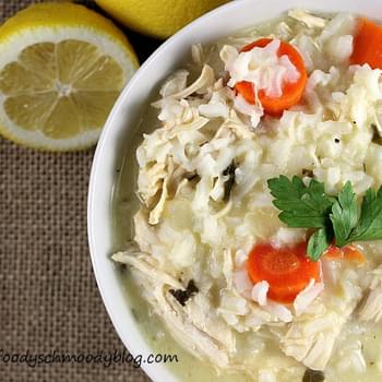 Greek Lemon Rice Soup with Chicken
