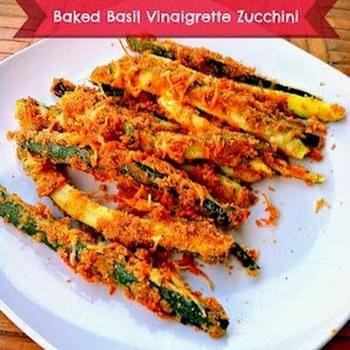 Baked Basil Vinaigrette Zucchini