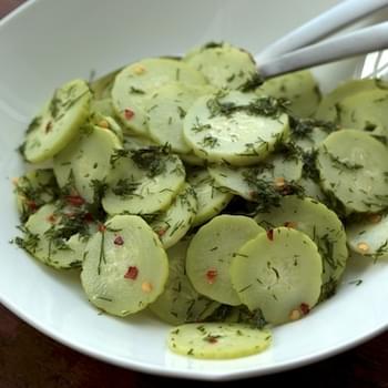 Sweet and Spicy Cucumber Salad with Fresh Dill