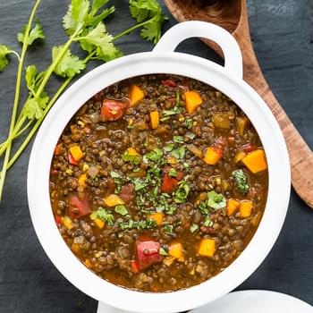 Lentils and Roasted Tomato Stew