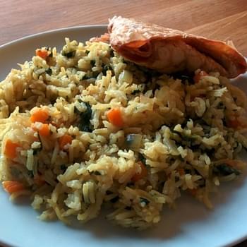 Spinach and Carrot Pilau