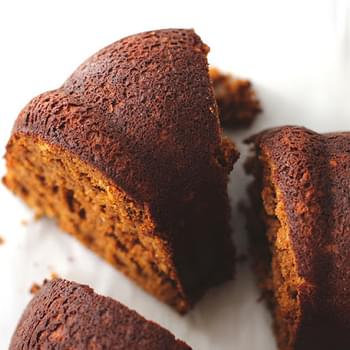 Butterscotch Pumpkin Gingerbread Bundt Cake with Cinnamon-Spiced Icing and Pecans