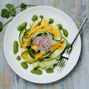 Zucchini and Green Chutney Salad