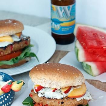 Hot and Sweet Turkey Burger with Whipped Blue Cheese
