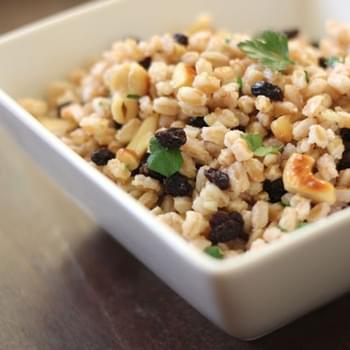 Farro with Cashews and Currants