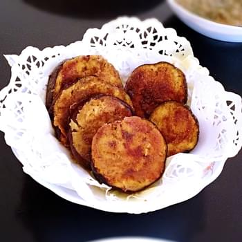 Cispy fried eggplant – Baingan Bhaja