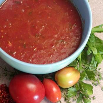 Fresh Tomato Sauce recipe – 71 calories