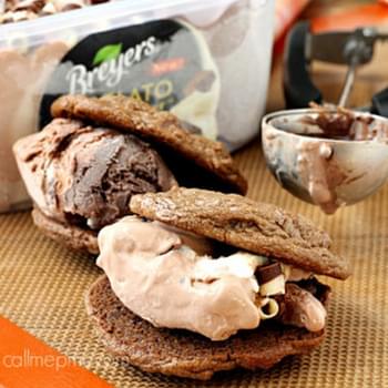 Double Chocolate Breyer’s Gelato Sandwich Cookies