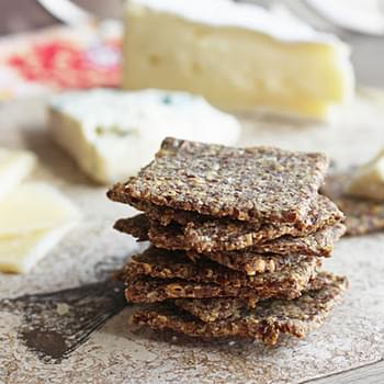 Rosemary & Sea Salt Flax Crackers (Low Carb and Gluten Free)