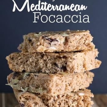 Easy Mediterranean Focaccia with Olives and Artichokes