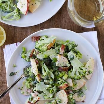 Shaved Broccoli-Apple Salad with Bacon