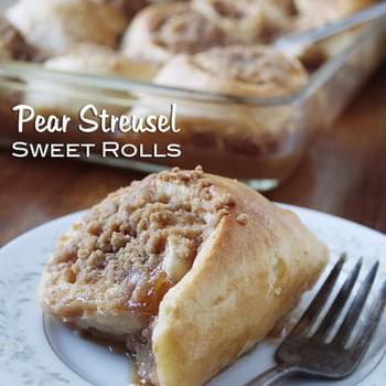 Pear Streusel Sweet Rolls #TwelveLoaves September