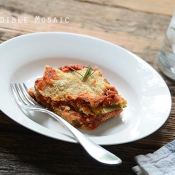 No-Noodle Zucchini Lasagna {Vegetarian; Lactose-Free}
