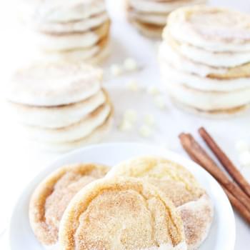 White Chocolate Dipped Snickerdoodles