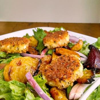 Roasted Beet and Crispy Goat Cheese Salad